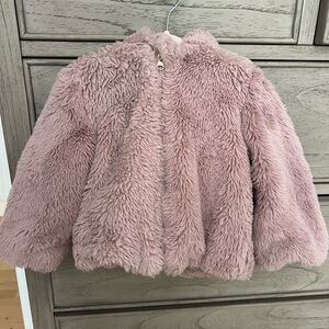 Cozy Pink Faux Fur Kids Jacket